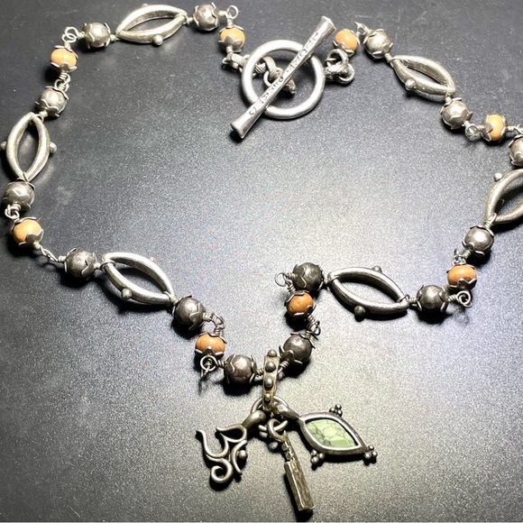 Lucky brand silver boho necklace with charms - Picture 5 of 6
